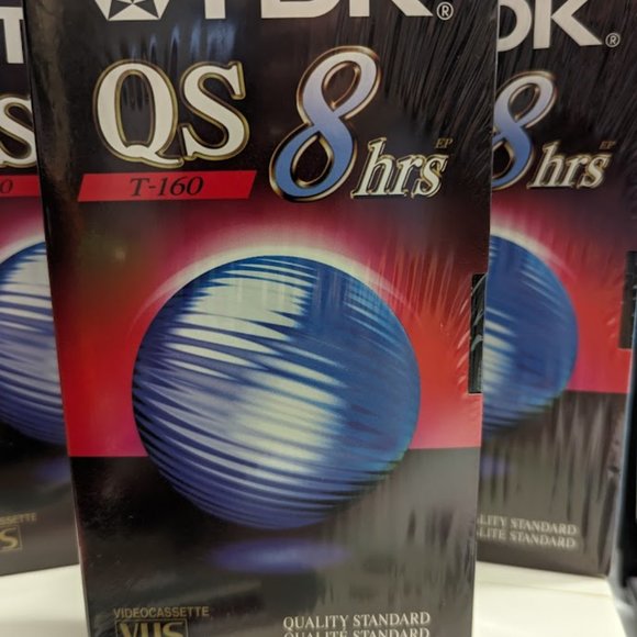 5 Pack TDK Premium Quality QS VHS Tapes T-120 8 Hour- New & Sealed - Picture 2 of 3